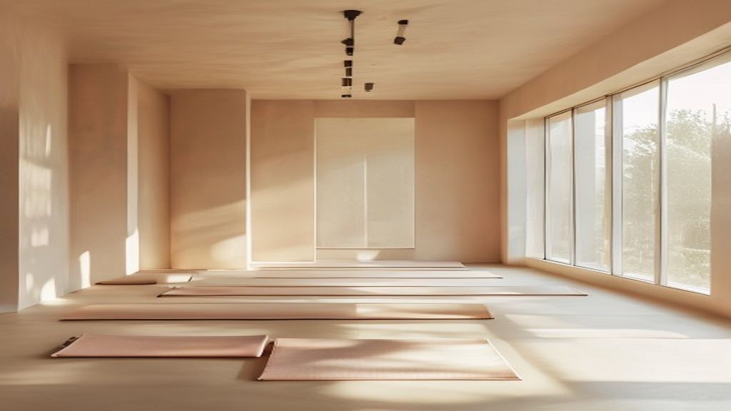 Funksjonell trening i naturlig lys, minimalistisk treningsrom